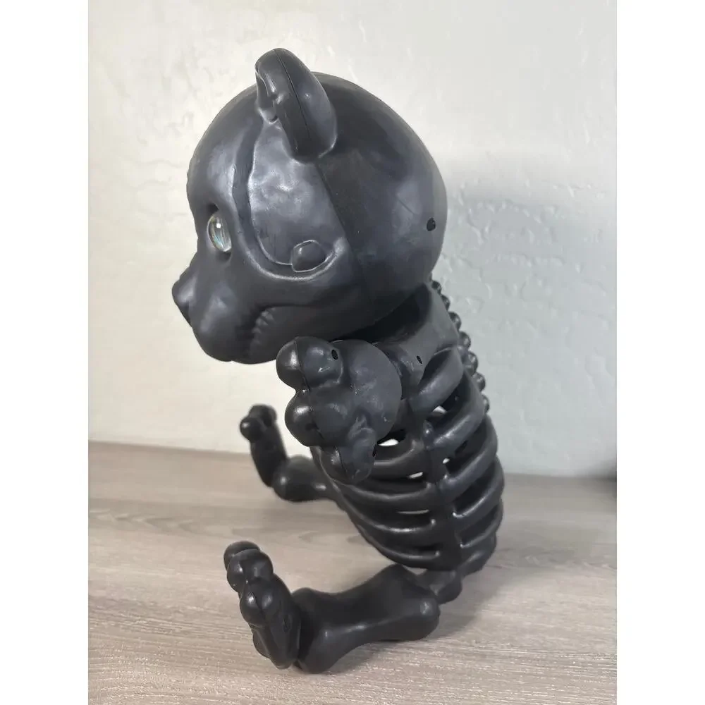 Halloween Skeleton Teddy Bear Decoration Prop Plastic‎ Blow Mold 14” Rare HTF